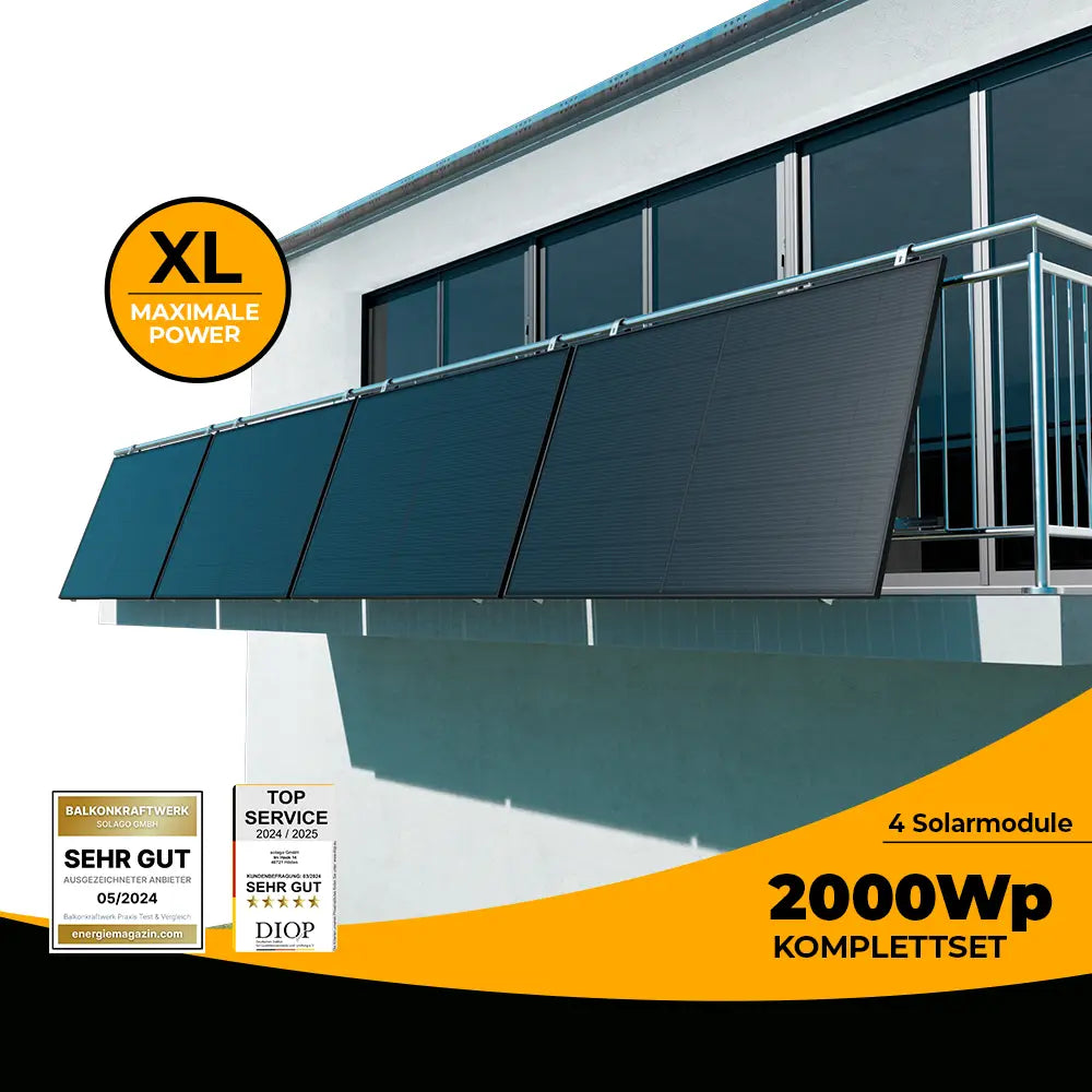Balkonkraftwerk Gitterbalkon 2000W - solago