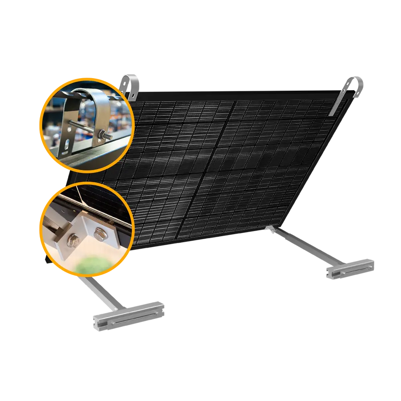 Balkonkraftwerk Halterung für den Balkon - Set für ein Solarmodul