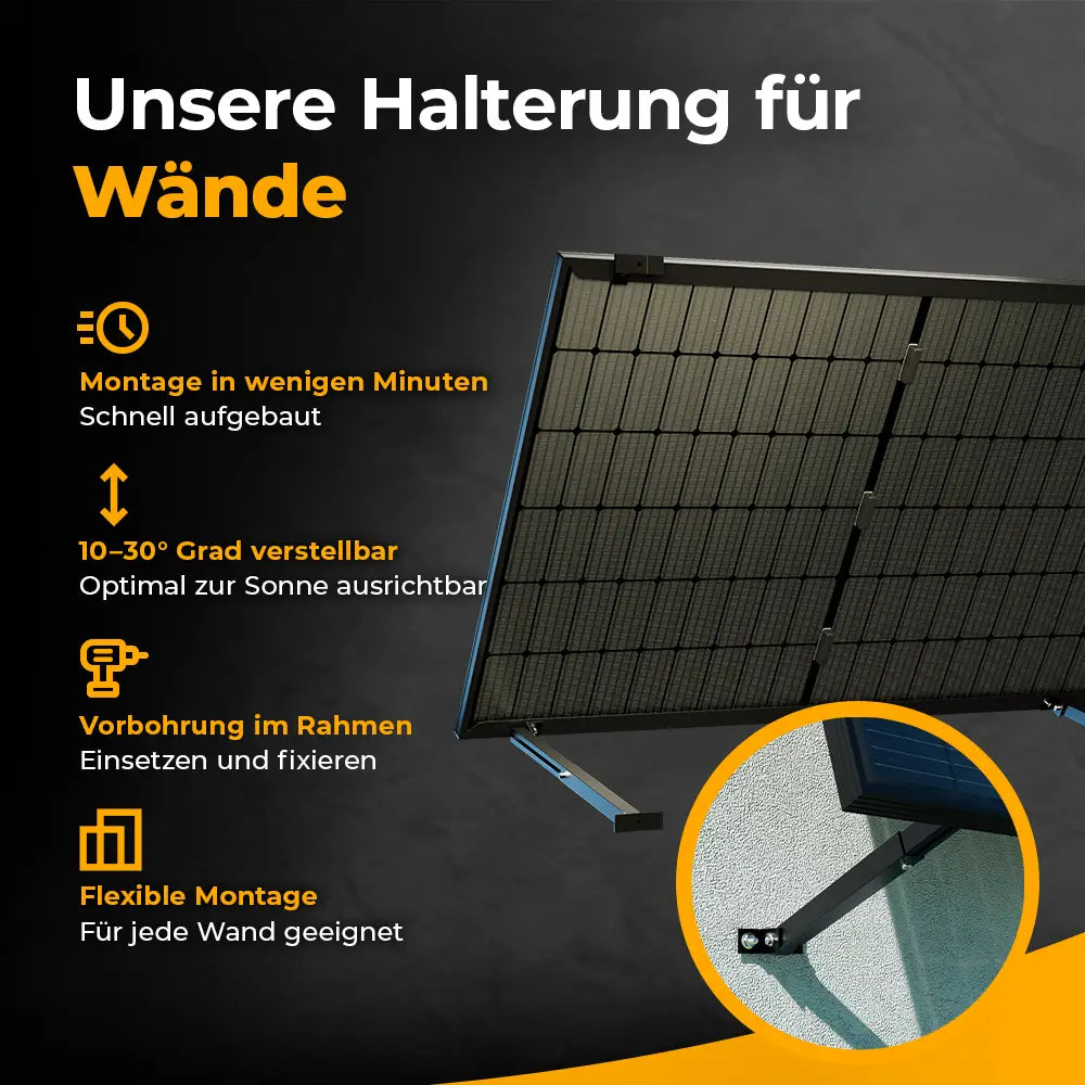 Information Halterung Wand Balkonkraftwerk