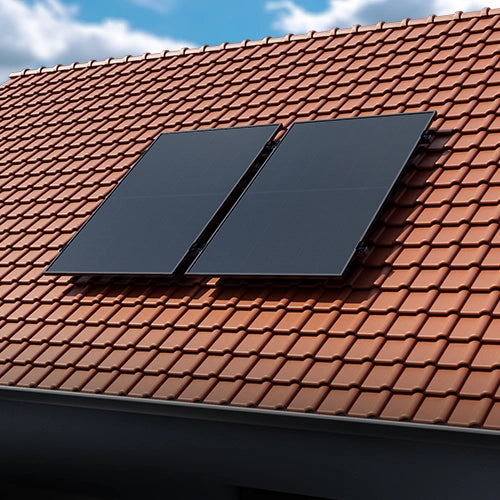 Balkonkraftwerk Ziegeldach