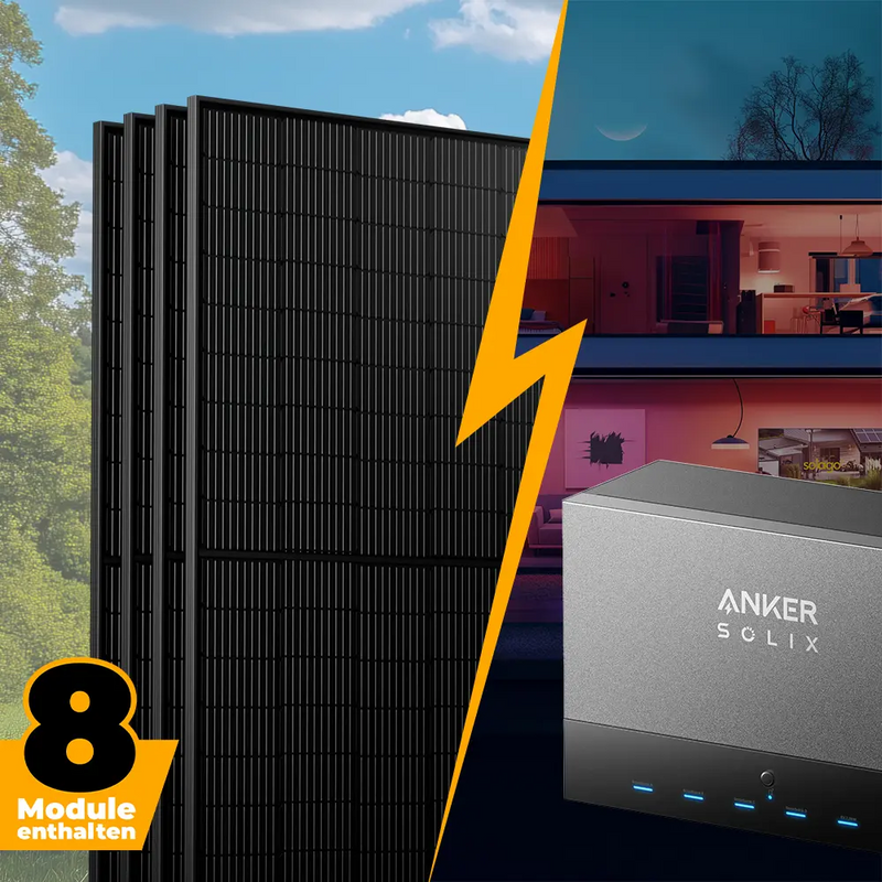Anker Power Dock Set mit Speicher 4000W - inkl. 2x Anker SOLIX Solarbank 3 Pro