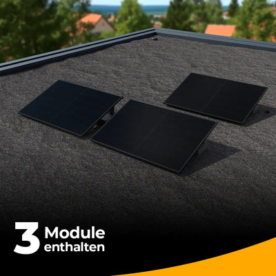 Balkonkraftwerk 1500W – Komplettset Flachdach/Boden