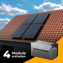 Balkonkraftwerk 2000W mit Speicher Anker SOLIX 3 Pro - Komplettset Schrägdach