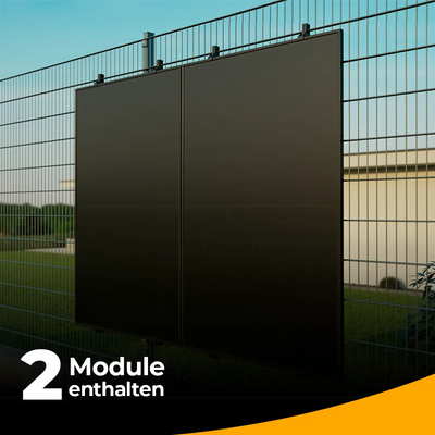 Balkonkraftwerk 1000W/800W - Komplettset Stabgitterzaun