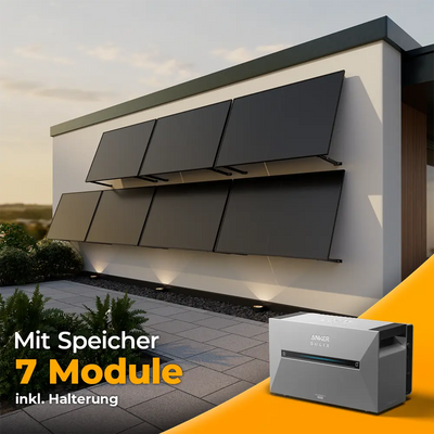 Solarkraftwerk 3500W mit Speicher Anker SOLIX 3 Pro - Komplettset Wandmontage