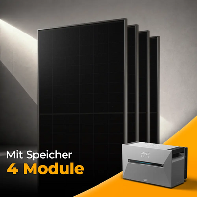 Balkonkraftwerk 2000 Watt mit Speicher Anker SOLIX 3 Pro - Set