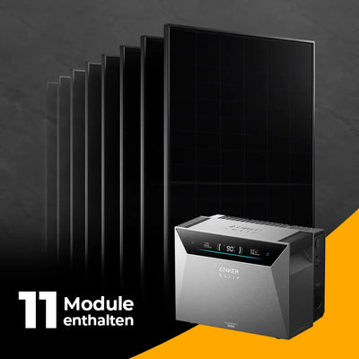 Solarkraftwerk 5500W mit Speicher Anker SOLIX 4 Pro - Set
