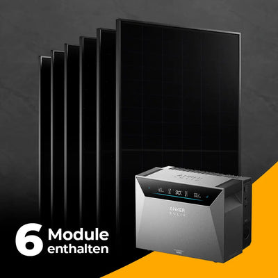 Solarkraftwerk 3000W mit Speicher Anker SOLIX 4 Pro - Set