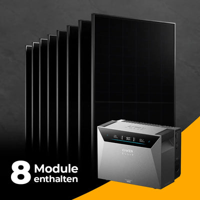 Solarkraftwerk 4000W mit Speicher Anker SOLIX 4 Pro - Set