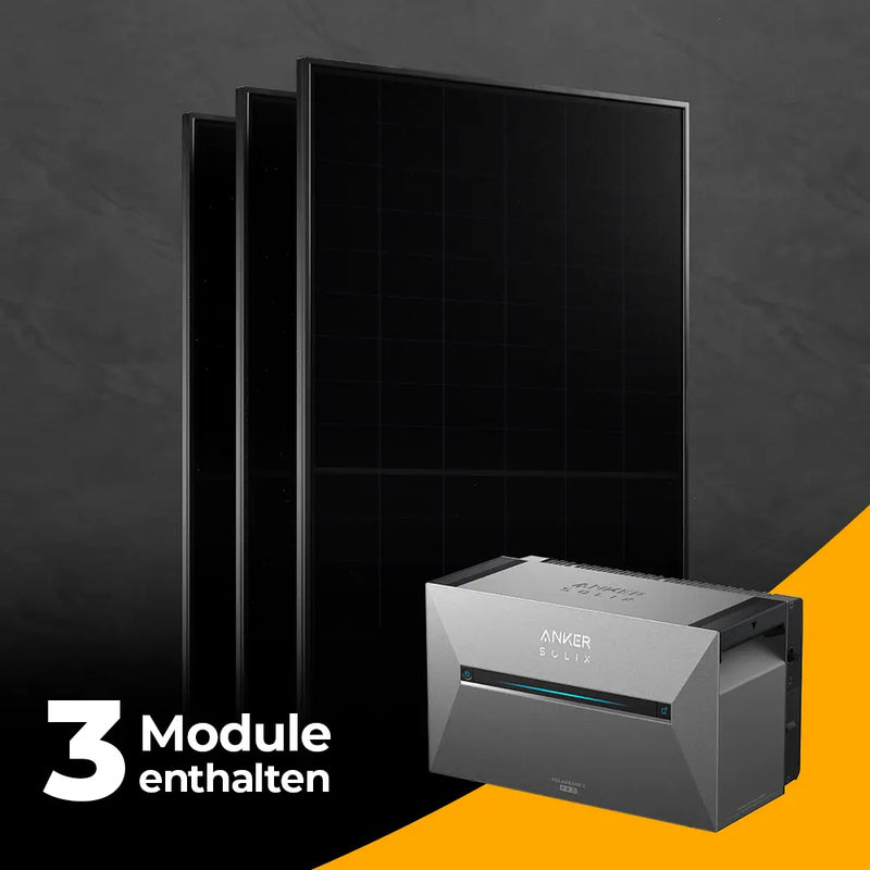 Balkonkraftwerk 1500W mit Speicher Anker SOLIX 3 Pro – Set