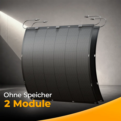 Balkonkraftwerk 450W mit flexiblen Solarmodulen ohne Speicher - Set