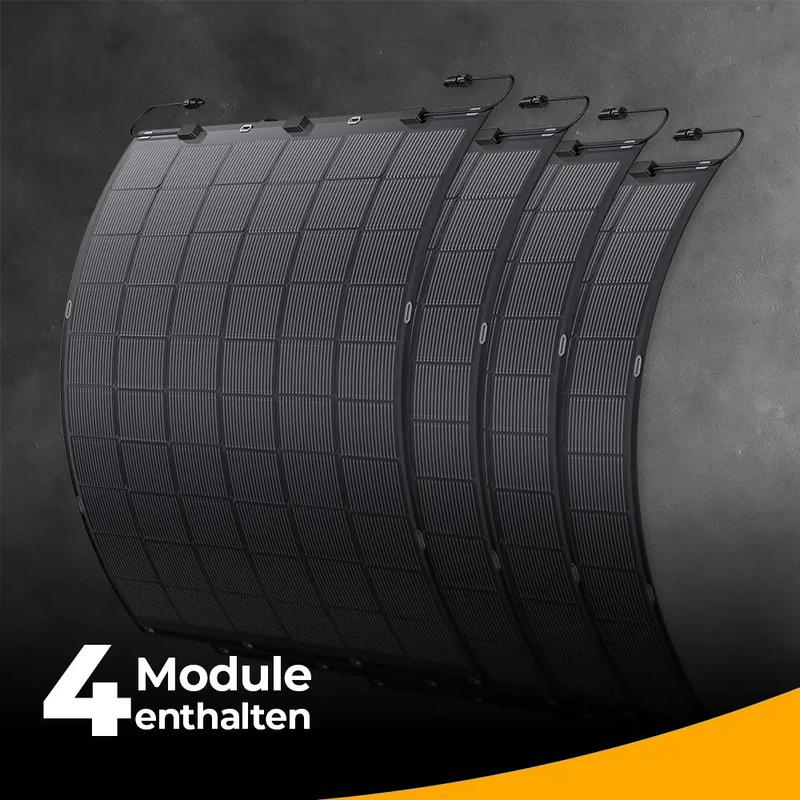 Balkonkraftwerk 900W mit flexiblen Solarmodulen ohne Speicher - Set