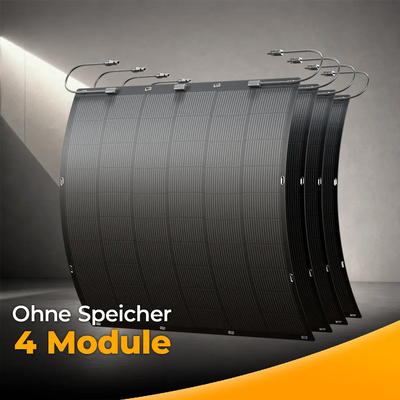 Balkonkraftwerk 900W mit flexiblen Solarmodulen ohne Speicher - Set