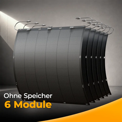 Balkonkraftwerk 1350W mit flexiblen Solarmodulen ohne Speicher - Set