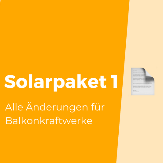Das Solarpaket 1 bringt Verbesserungen für Balkonkraftwerke.