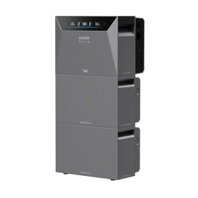Solarkraftwerk 4000W mit Speicher Anker SOLIX 4 Pro - Komplettset Stabgitterzaun