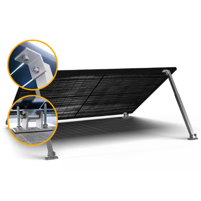 Balkonkraftwerk Halterung für das Flachdach - Set für ein Solarmodul