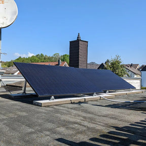 Balkonkraftwerk Halterung für das Flachdach - Set für ein Solarmodul