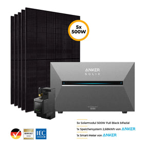 Balkonkraftwerk mit Speicher 2500W - inkl. Anker SOLIX Solarbank 3 Pro Set Bild