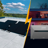 Balkonkraftwerk Komplettset 2000 Watt für Flachdach mit Anker Pro Speicher