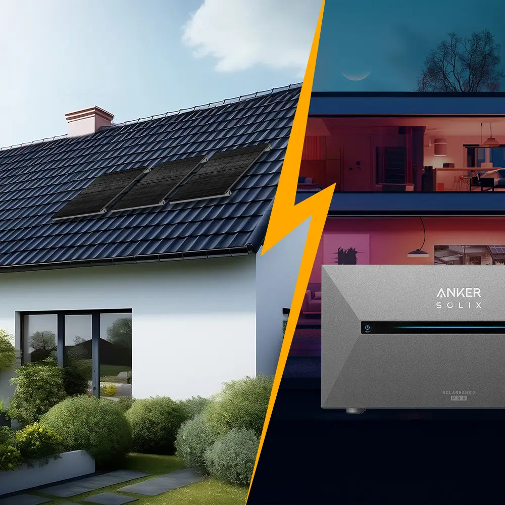 Balkonkraftwerk Komplettset mit drei Solarmodulen inkl. Anker Pro Speichersystem