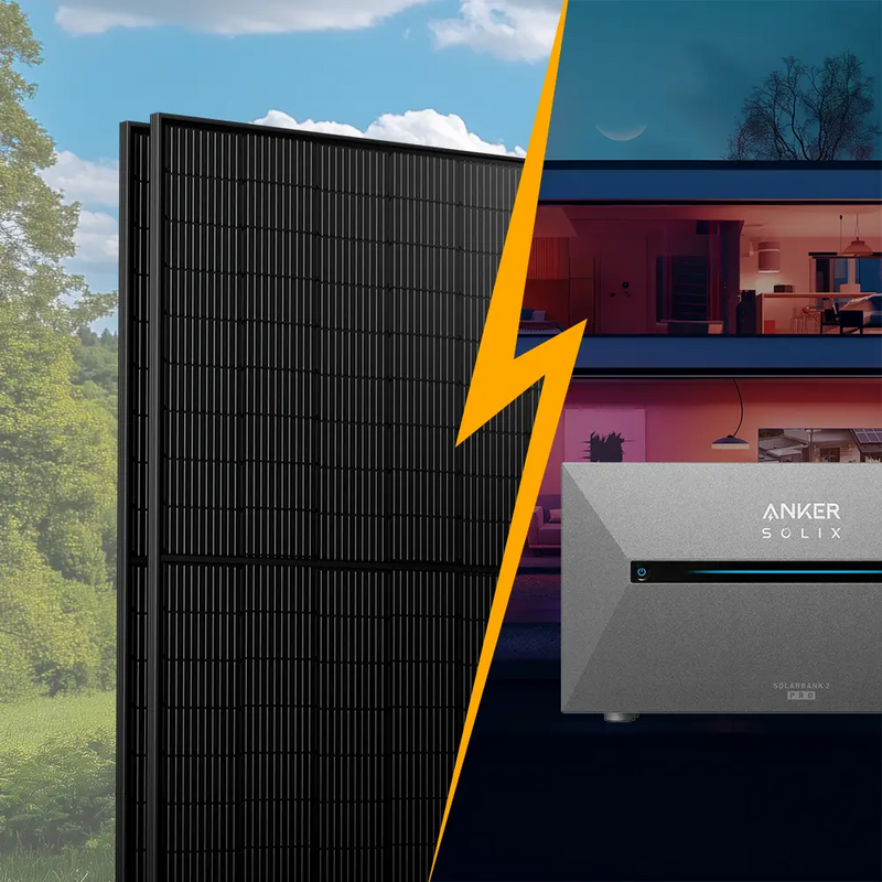 Balkonkraftwerk mit Speicher 1000W - inkl. Anker SOLIX Solarbank 2 Pro - Komplettset