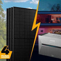Balkonkraftwerk mit Speicher 2000W - inkl. Anker SOLIX Solarbank 3 Pro