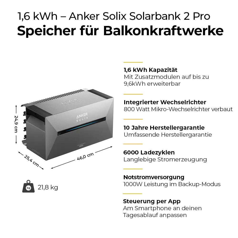 Anker Solix Solarbank 2 Pro bestellen  - solago