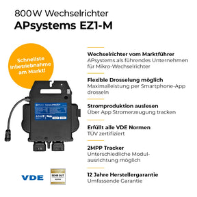 Balkonkraftwerk 2000 Watt Komplettset Glas-Glas