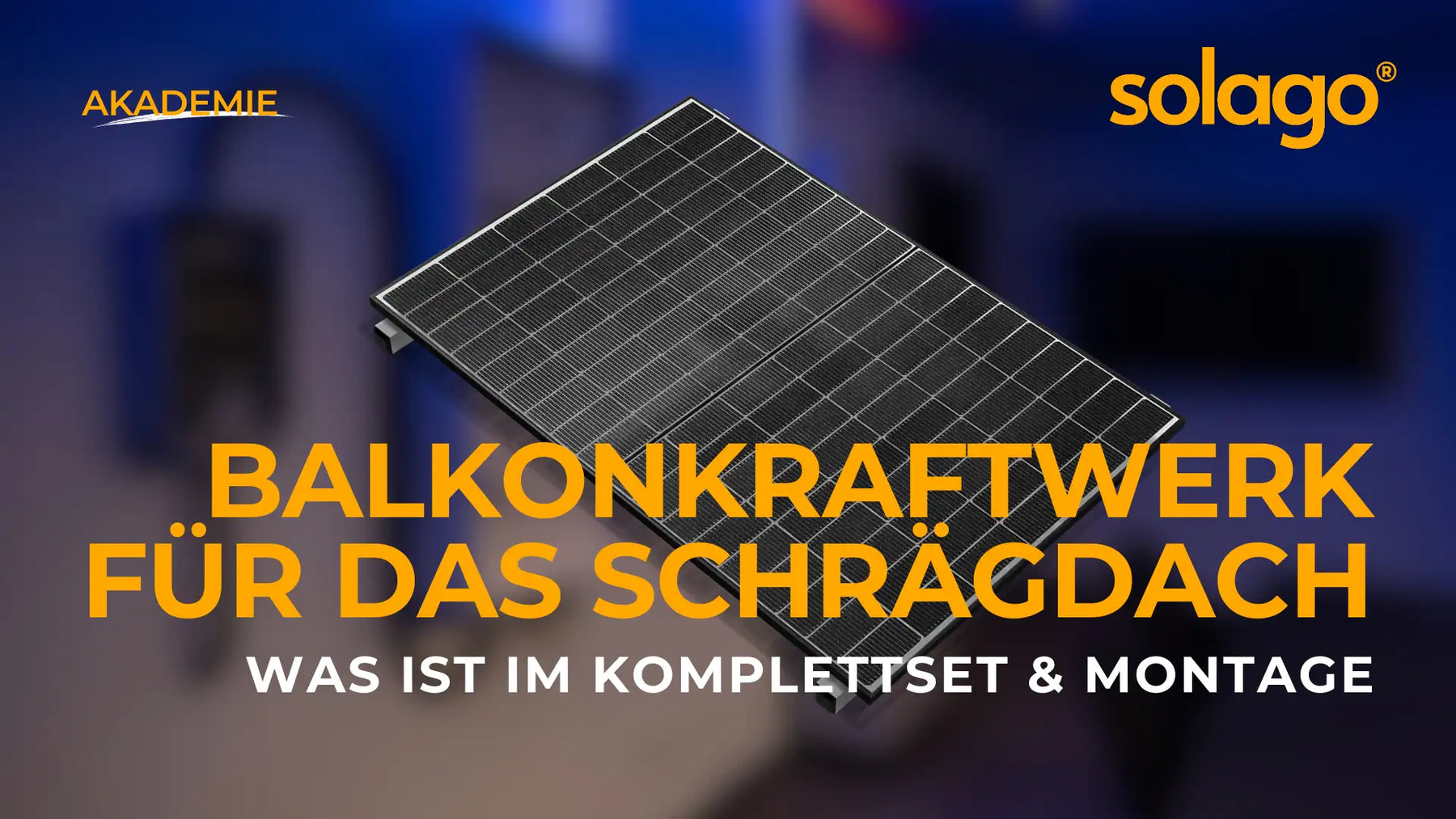 Schrägdach Balkonkraftwerk