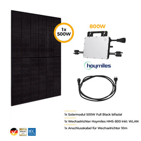Balkonkraftwerk Komplettset mit Halterung 500W