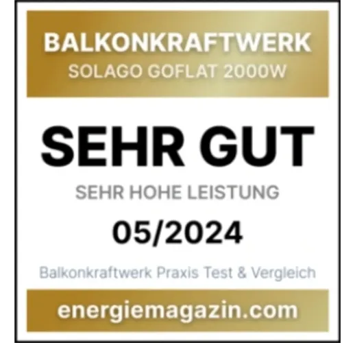 Balkonkraftwerk Testsieger sehr gut