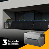 Balkonkraftwerk für den Gitterbalkon mit 1500W mit Speicher