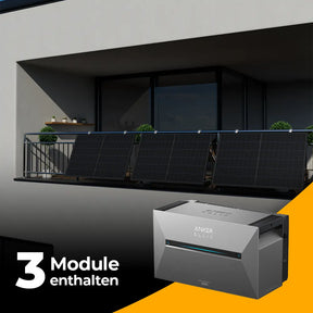 Balkonkraftwerk für den Gitterbalkon mit 1500W mit Speicher