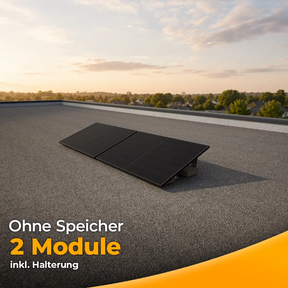 Balkonkraftwerk 1000W/800W - Komplettset Flachdach/Boden