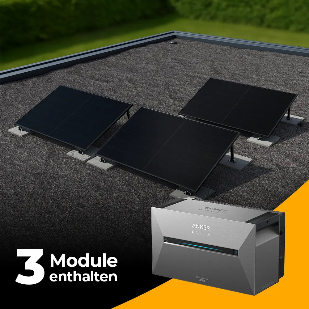 Balkonkraftwerk für das Flachdach mit 1500W mit Speicher