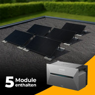 Balkonkraftwerk für das Flachdach mit 2500W mit Speicher