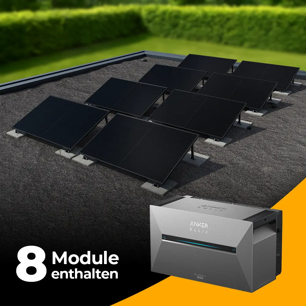 Balkonkraftwerk für das Flachdach mit 4000W mit Speicher