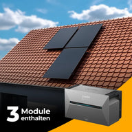 Balkonkraftwerk 1500W Komplettset für Schrägdächer – mit 3 Glas-Glas bifazialen Solarmodulen und Anker Solix 3 Pro Speicher. Effiziente Photovoltaikanlage für Eigenstromversorgung mit integriertem Speicher – jetzt bei solago kaufen.