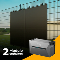 Balkonkraftwerk 1000W/800W mit Speicher Anker SOLIX 3 Pro - Komplettset Stabgitterzaun
