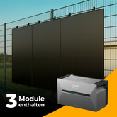 Balkonkraftwerk 1500W mit Speicher Anker SOLIX 3 Pro – Komplettset Stabgitterzaun