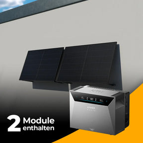 Produktbild -Balkonkraftwerk 1000W/800W mit Speicher Anker SOLIX 4 Pro - Komplettset Wandmontage