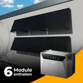 Produktbild - Solarkraftwerk 3000W mit Speicher Anker SOLIX 4 Pro - Komplettset Wandmontage