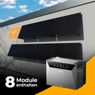 Produktbild - Solarkraftwerk 4000W mit Speicher Anker SOLIX 4 Pro - Komplettset Wandmontage