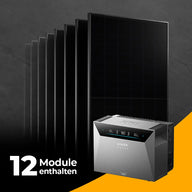 Produktbild - Das Solarkraftwerk 6000 W Set mit Speicher ist eine leistungsstarke Komplettlösung mit 6000 W Leistung und einer flexiblen Speicherkapazität von 5 kWh bis zu 30 kWh. Erzeuge bis zu 5400 kWh Strom pro Jahr und spare bis zu 2160 € an Energiekosten.