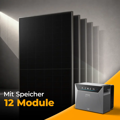 Solarkraftwerk 6000W mit Speicher Anker SOLIX 4 Pro - Set
