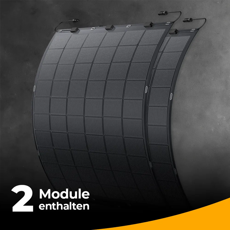 Balkonkraftwerk 450W mit flexiblen Solarmodulen ohne Speicher - Set