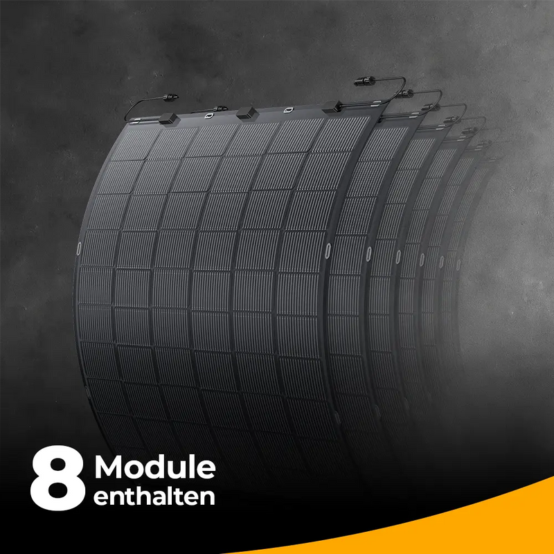 Balkonkraftwerk 1800W mit flexiblen Solarmodulen ohne Speicher - Set